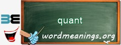 WordMeaning blackboard for quant